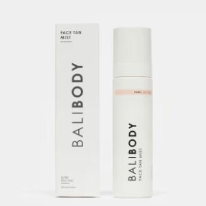 Cпрей автозасмага для обличчя у відтінку Dark з гіалуроновою кислотою, екстрактом троянди, соку листя алое, олією жожоба Bali Body Face Tan Mist 100ml