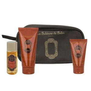 Набір Аювердичний (косметичка, молочко 200мл, крем для рук 50мл, гель для душу 50мл) La Sultane De Saba Ayurvedique Body Gift Set №1