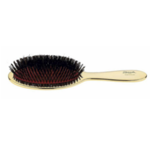 Щітка для волосся з натуральним ворсом JANEKE GOLD HAIR BRUSH AUSP22M L золото з чорним