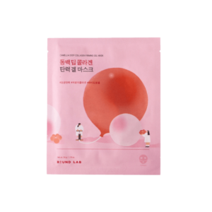 Гелева маска з колагеном, екстрактом квітів камелії, ніацинамідом, аденозином, алатоїном Round Lab Camellia Deep Collagen Firming Gel Mask 34ml