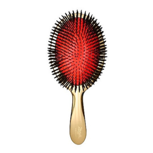 Щітка для волосся з натуральним ворсом JANEKE GOLD HAIR BRUSH AUSP23M XL золото з чорним
