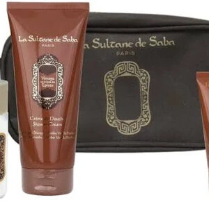 Набір Аювердичний (косметичка, гель для душу 200мл, крем для рук 50мл, молочко 50мл) La Sultane De Saba Ayurvedique Body Gift Set №2