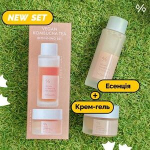Веганський набір для догляду за шкірою з комбучею (есенція 50мл + крем-гель 30г) Dr.Ceuracle Vegan Kombucha Beginning Set