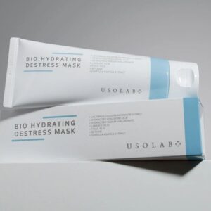 Відновлююча, зволожуюча та протинабрякова маска з гідролатом пагонів бамбуку, лінолевою та фолієвою кислотами, трегалозою USOLAB Bio Hydrating Destress Mask 100ml