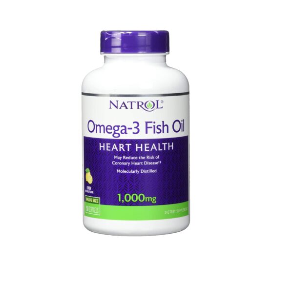 Рибячий жир Омега 3, з натуральним лимонним смаком Natrol Omega-3 Fish Oil, Natural Lemon Flavor, 1000 mg, 150 softgels