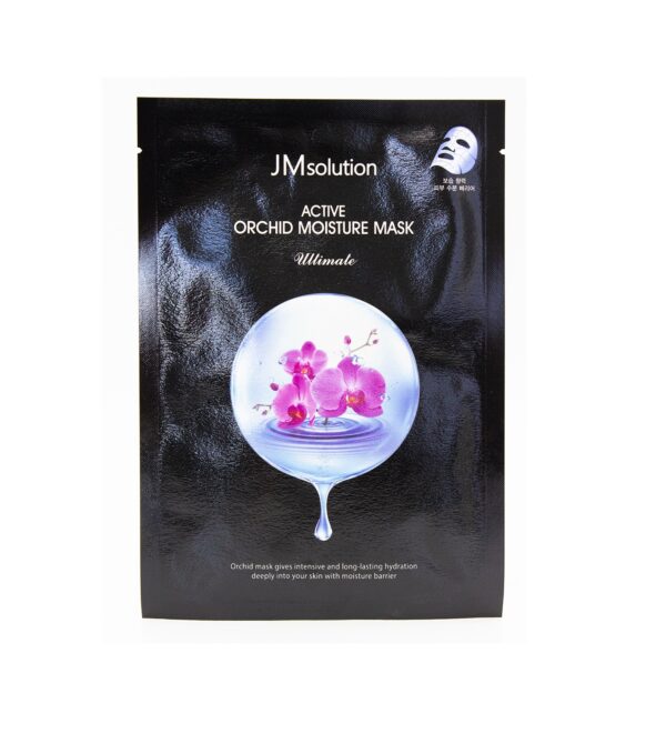 Зволожуюча тканинна маска з екстрактом орхідеї та комплексом вітамінів С, В7, В12, В2, В9, К3, В1 JMsolution Active Orchid Moisture Mask Ultimate 30 ml