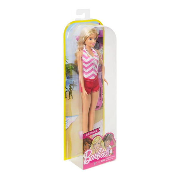 Лялька Барбі Barbie Career Lifeguard Whistle Buoy Rescue Doll, Blonde/Pink