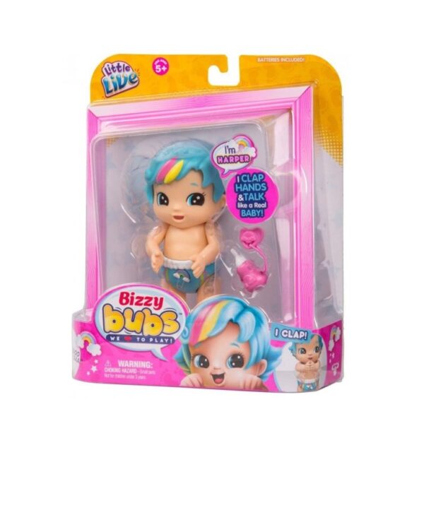 Інтерактивна лялька-пупс Little Live Bizzy Bubs Clap Baby Harper Childrens Toy