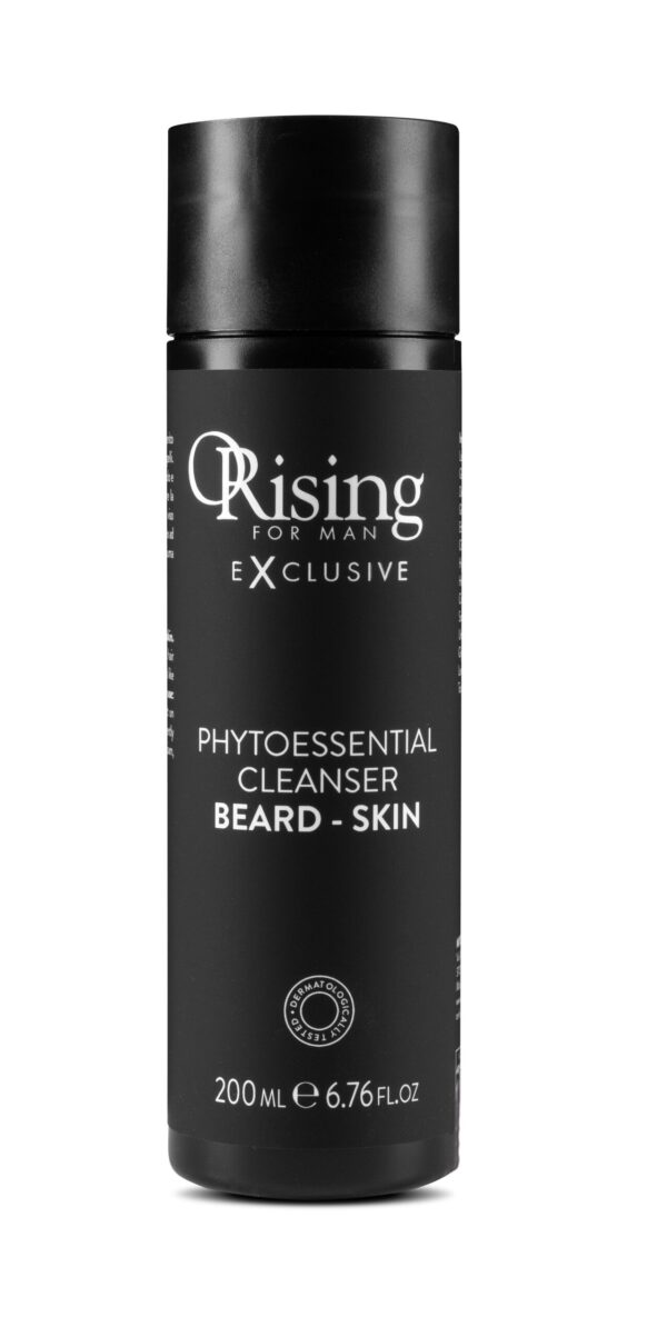 Фітоесенціальний засіб для очищення бороди і обличчя з екстрактами мускусу, алое, мигдалю Orising For Man Exclusive Phytoessential Cleanser Beard - Skin 200ml