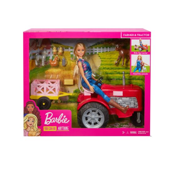 Лялька Барбі фермер і трактор Barbie Doll Farmer and Tractor