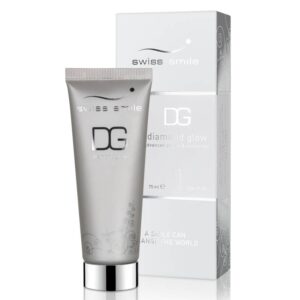 Відбілювальна діамантова зубна паста з мікроалмазами, екстрактами кореня куркуми, соку листя алое Swiss Smile Diamond Glow 75ml