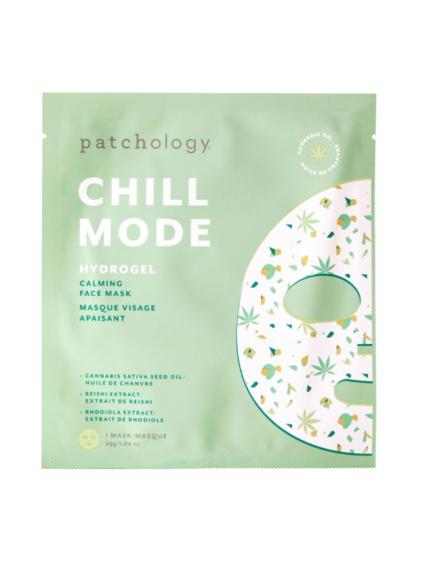 Заспокійлива гідрогелева маска з екстрактами родіоли, гриба Рейші, тремели, олією коноплі Patchology Chill Mode Hydrogel Mask 29g