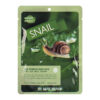 Регенеруюча тканинна маска з муцином равлика для шкіри обличчя May Island Snail Real Essence Mask Pack 25ml