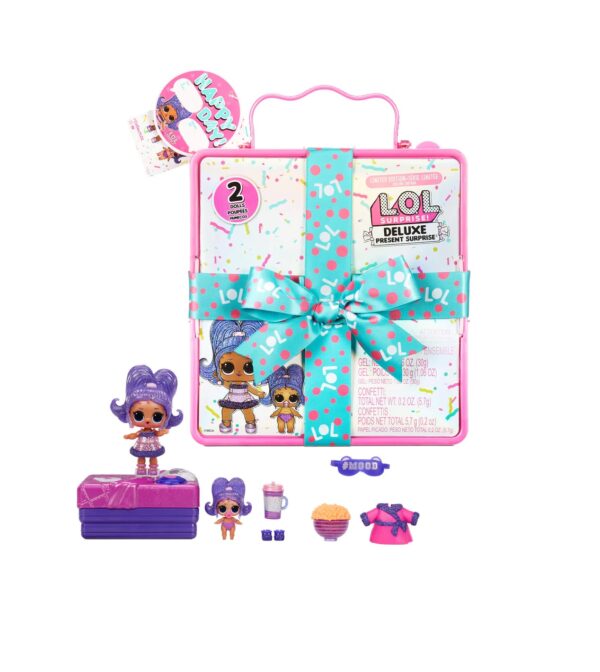 Подарунковий набір LOL Surprise Deluxe Present Surprise Series 2 Slumber Party Theme with Exclusive Doll  Lil Sister
