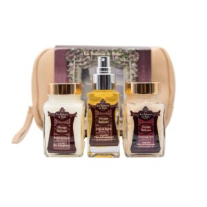 Набір догляду за тілом (олія 50мл, масло каріте 50мл, скраб 100мл) La Sultane De Saba Trousse Voyage Balinais Gift Set