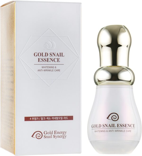 Омолоджуюча та освітлююча есенція з муцином равлика та 24К золотом JG Cosmetics Gold Snail Essence 45ml