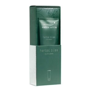 Вітамінно-трав’яна зубна паста з екстрактами едельвейсу, ехінацеї, листям кропиви, олією чайного дерева, хлорофілом Swiss Smile Herbal Bliss 75ml