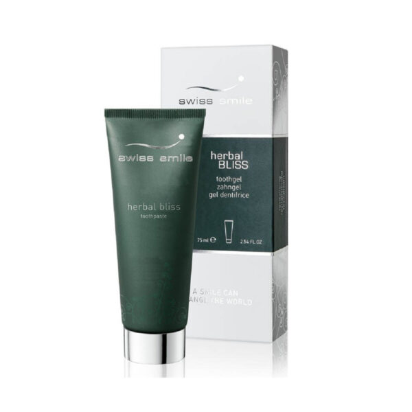 Вітамінно-трав’яна зубна паста з екстрактами едельвейсу, ехінацеї, листям кропиви, олією чайного дерева, хлорофілом Swiss Smile Herbal Bliss 75ml