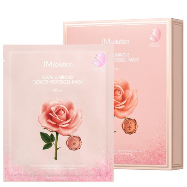 Відновлююча гідрогелева маска з екстрактом дамаської троянди JMSolution Glow Luminous Flower Hydro Gel Mask 30 ml