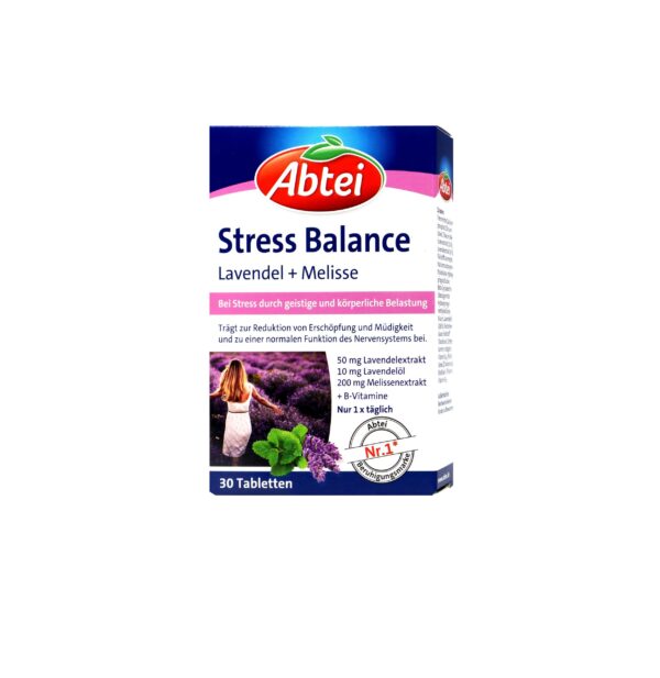 Заспокійливий комплекс з екстрактом лаванди та меліси Abtei Stress Balance Lavendel + Melisse 30 табл
