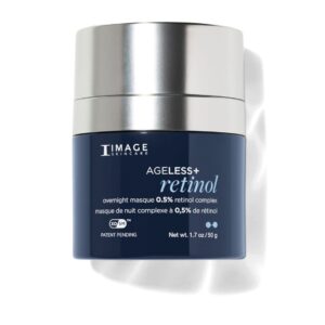 Відновлювальна маска з ретиноловим комплексом 0,5%, XOSM Technology, гіалуроновою, молочною кислотами Image Skincare Ageless+ Retinol Overnight Masque 0.5% 50g
