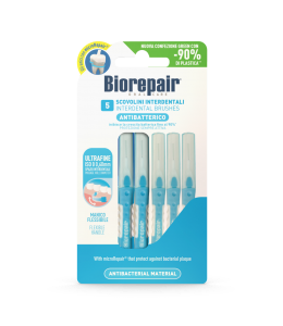 Інтердентальна щітка з гідроксиапатитом ультратонка 0,6мм для очищення, ремінералізації емалі, антибактеріального захисту Biorepair Interdental Brushes 5шт