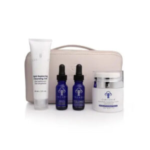 Набір для сяяння шкіри 2024 (Lipid Replacing Cleansing Gel, Vitamin C Reversal Serum, Serum 71, AquaPorin Cream, косметичка) Circadia Glow On The Go