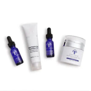 Набір для сяяння шкіри 2024 (Lipid Replacing Cleansing Gel, Vitamin C Reversal Serum, Serum 71, AquaPorin Cream, косметичка) Circadia Glow On The Go