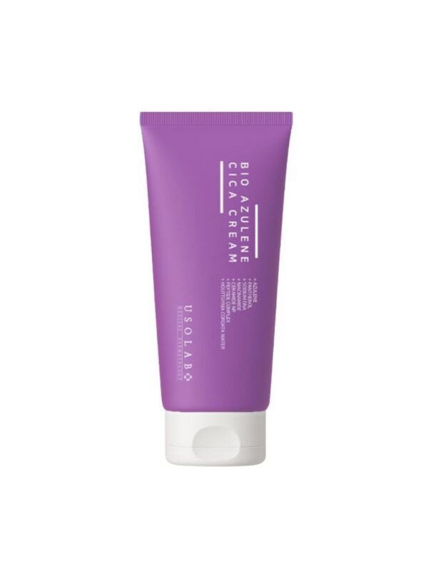 Заспокійливий та відновлюючий ламелярний крем з гідролатом хауттюйнії, азуленом, алантоїном, екстрактом центели азіатської USOLAB Bio Azulene Cica Cream 70ml