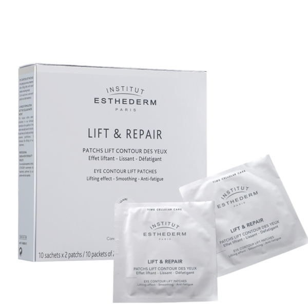 Біоліфтингові патчі з CW, вітаміном Е, пептидами, екстрактом вівса, бруньок бука, кофеїном, есцином Institut Esthederm Lift Repair Eye Contour Lift Patches 10*3ml