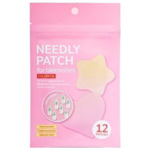 Мікроголкові патчі від прищів з гіалуронатом натрію, ніацинамідом, пантенолом, мадекасосидом, саліциловою кислотою Needly Patch For Blemishes Colorful 12 patches