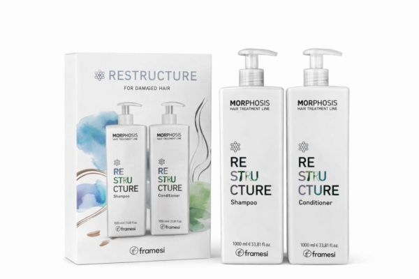 Набір для пошкодженого волосся з ефектом реконструкції Framesi Kit Morphosis Family Pack Restructure 1000 ml (Restructure Shampoo, Restructure Conditioner)