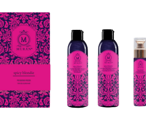 Набір для волосся проти жовтизни (шампунь, маска, еліксир, коробка) MURAN Spicy Blondie