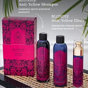 Набір для волосся проти жовтизни (шампунь, маска, еліксир, коробка) MURAN Spicy Blondie