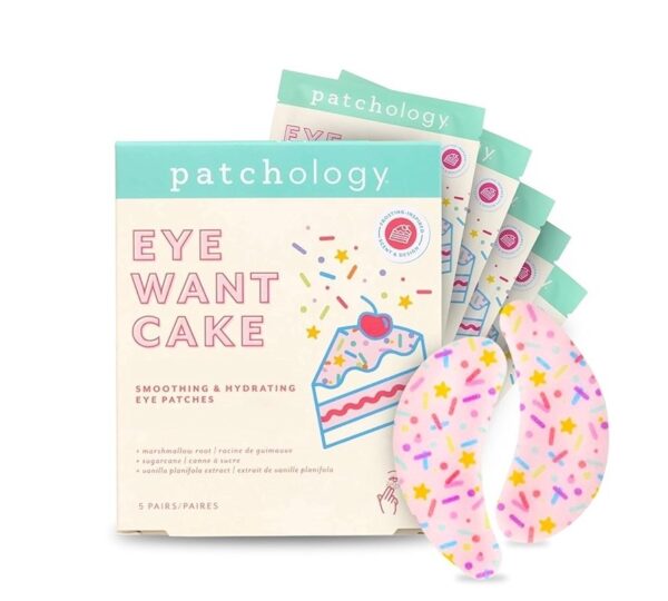 Зволожувальні патчі для очей з екстрактами кореня мальви, ванілі, цукрової тростини Patchology Eye Want Cake Limited Edition Smoothing Hydrating Eye Patches 1pairs