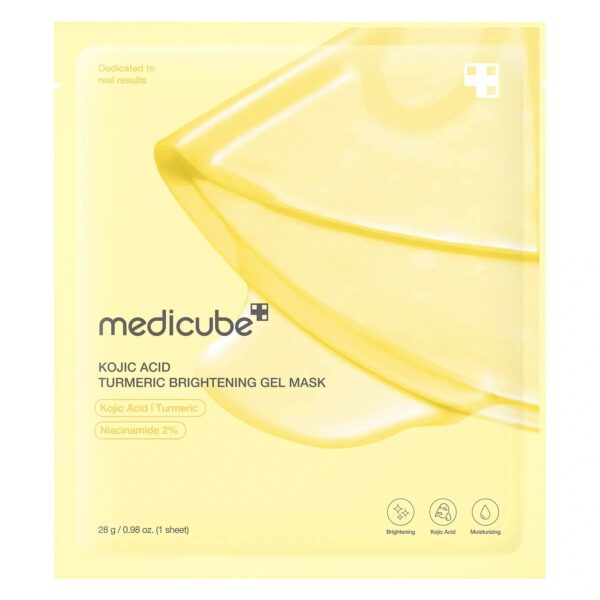 Освітлювальна гідрогелева маска з койєвою кислотою та куркумою Medicube Kojic Acid Turmeric Brightening Gel Mask 28g