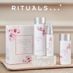 Набір для прання Сакура Rituals Discover our laundry deluxe range Sakura (1 миючий засіб 100мл, 1 кондиціонер для білизни 75мл, 1 освіжаючий спрей 20ml)