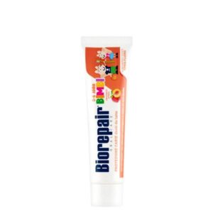 Зубна паста для дітей 0-6 років без фтору, з рідкою емаллю з екстрактом персика Biorepair Oral Care Kids Topo Gigio Cartoon Peach 50ml