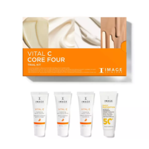 Дорожній набір з вітаміном С (очищаюче молочко, сироватка, крем, сонцезахисний крем) Image Skincare Vital C Travel/Trial Kit