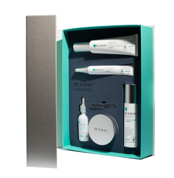 Набір для генерації та омолодження шкіри (сироватка, гель під очі, креми: зволожувальний, відновлювальний, сонцезахисний) REJURAN Clinic Care Set