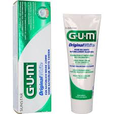 Зубна паста Відновлення справжньої натуральної білизни зубів з фторидом, ізомальтом, вітаміном Е GUM Original White 75ml
