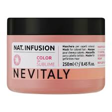 Маска для фіксації кольору з протеїнами рису, пантенолом, оліями авокадо, черешні, виноградної кісточки Nevitaly Color Sublime Mask 250ml