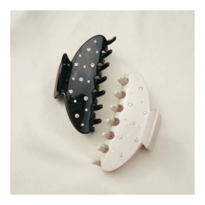 Великий крабик для волосся (чорний зі стразами) EMI JAY Big Effing Clip in Tinseltown