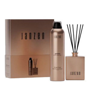 Подарунковий набір (аромадифузор для дому 100 мл, піна для душу 250ml) JANZEN Gift Set S Home Body Gracious