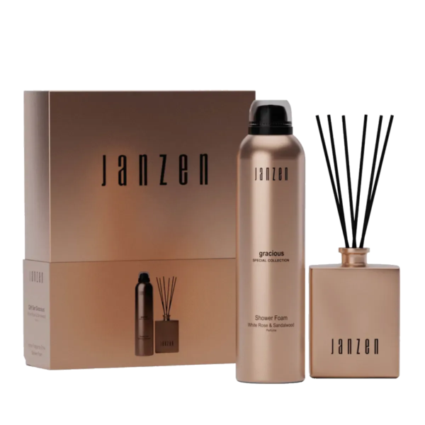 Подарунковий набір (аромадифузор для дому 100 мл, піна для душу 250ml) JANZEN Gift Set S Home Body Gracious