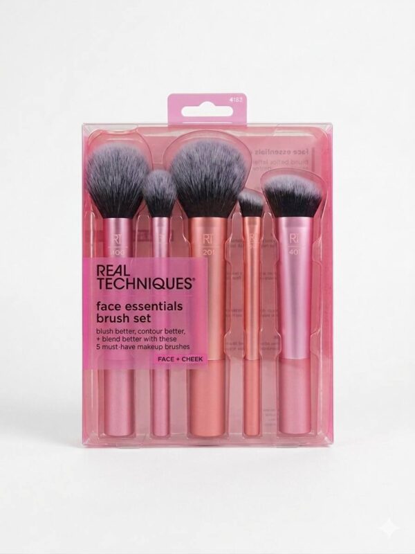 Набір для макіяжу Real Techniques Face Essentials For Blush + Highlighter + Powder + Nose Shadow + Contour, 5 Pieces