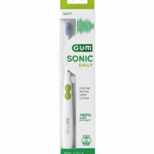 Зубна щітка біла м'яка щетина GUM Sonic Daily Soft