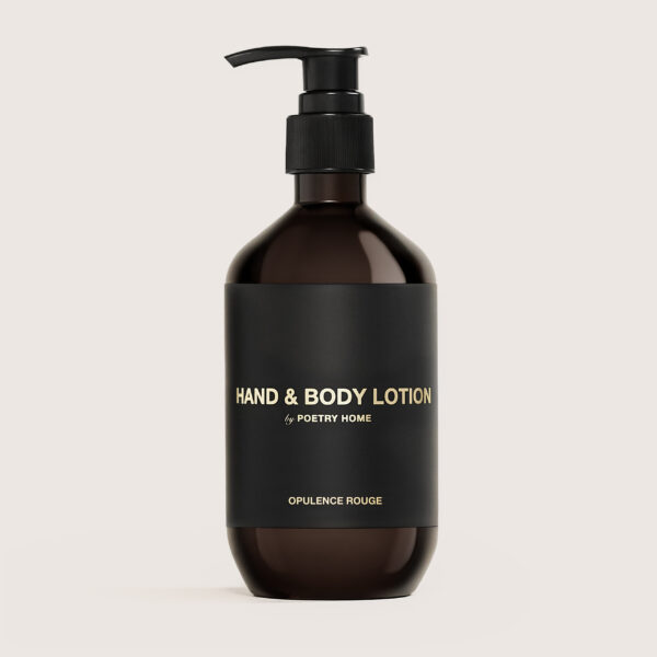 Лосьйон для тіла з ароматом амбри, бергамоту, бобів тонка, пачулі, мадагаскарської ванілі POETRY HOME Opulence Rouge 300ml