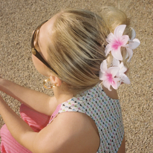 Заколка для волосся (біла з рожевим) EMI JAY Super Bloom Clip In Rose Pearl