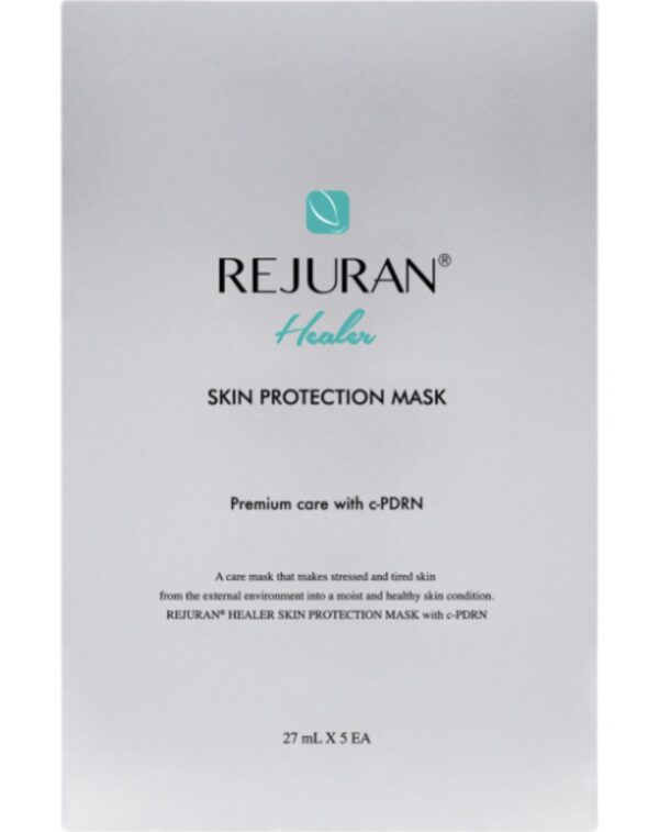 Заспокійлива відновлювальна тканинна маска для обличчя з полінуклеотидами і пантенолом, екстрактами ромашки, шавлії REJURAN Skin Protection Mask 27ml